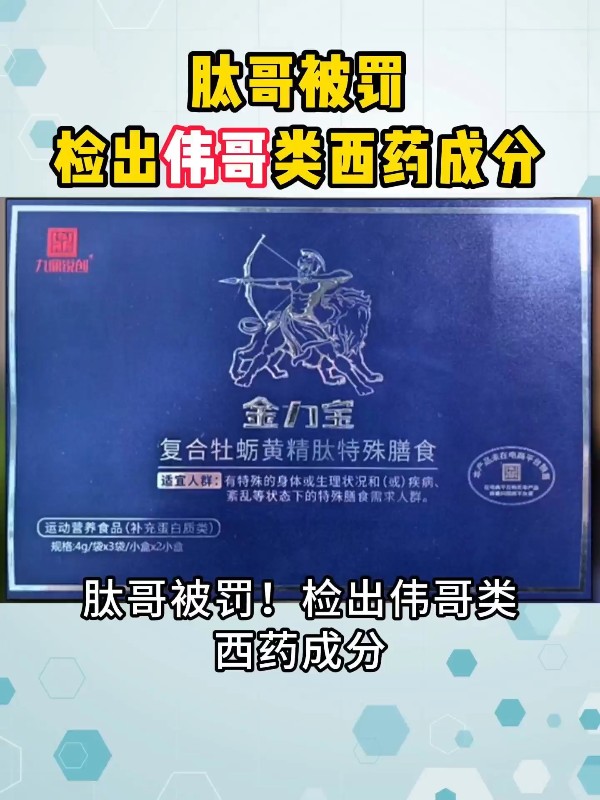 肽哥被罚：检出伟哥类西药成分
